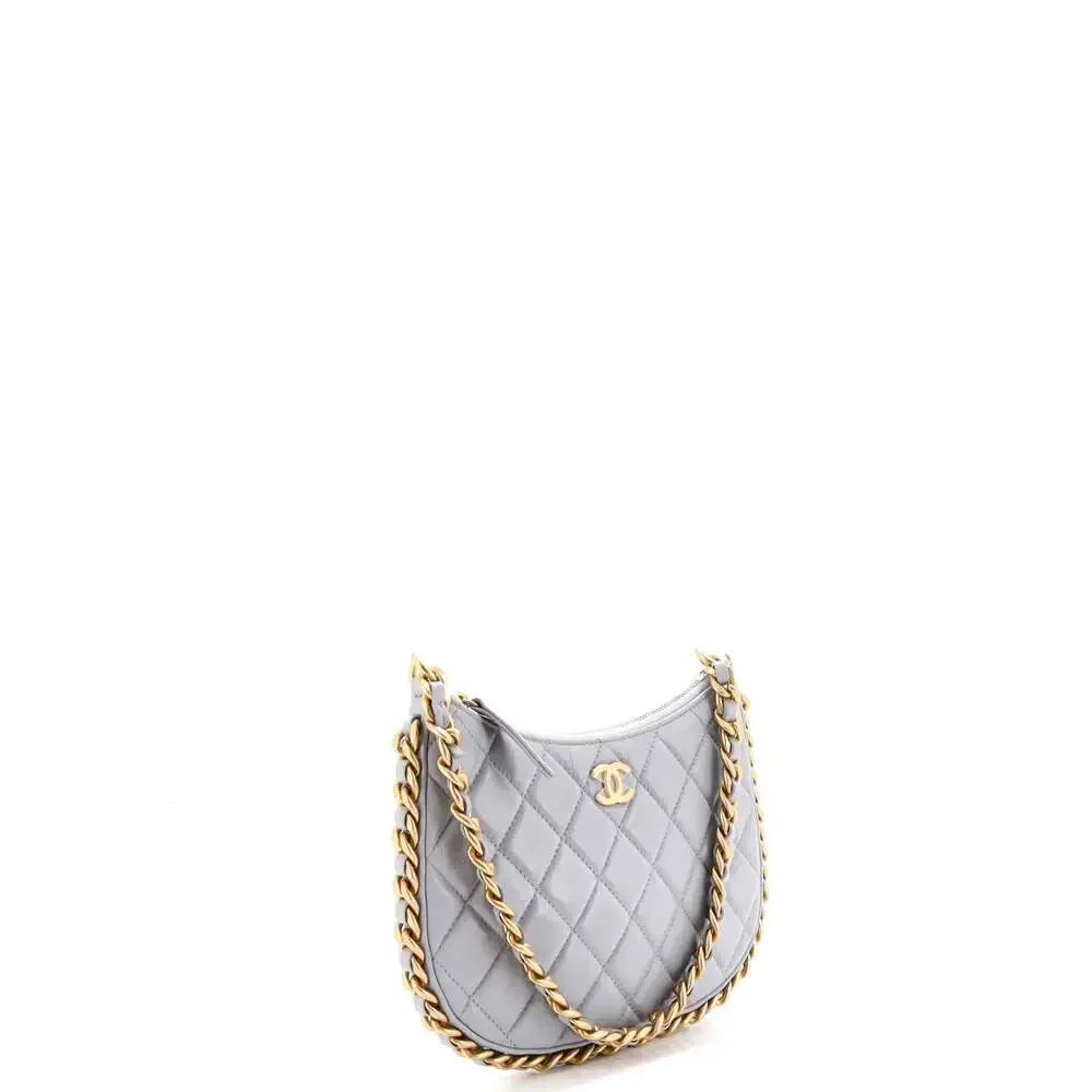 Chanel Cc Chain Around Hobo Quilted #242808C49B - Picture 2 of 6